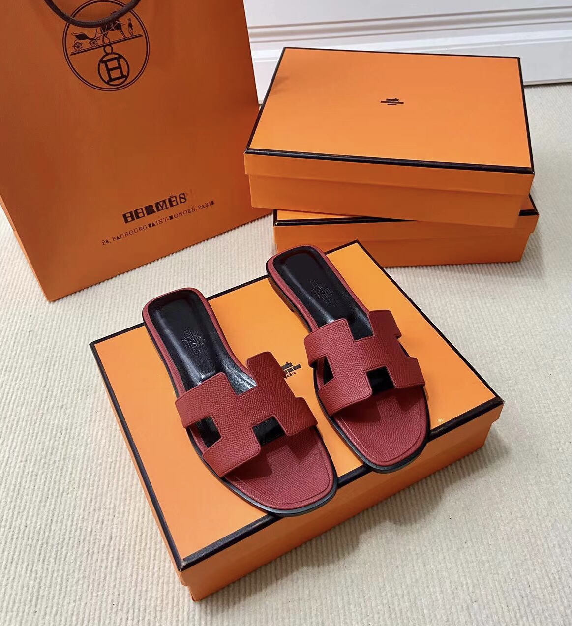 에르메스 올수공 오란 슬리퍼 샌들 앱송 93